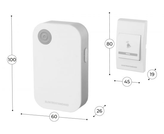 Электрический бытовой дверной звонок Elektrostandard DBQ22M WL 36M IP40 белый a044635 – изображение 4