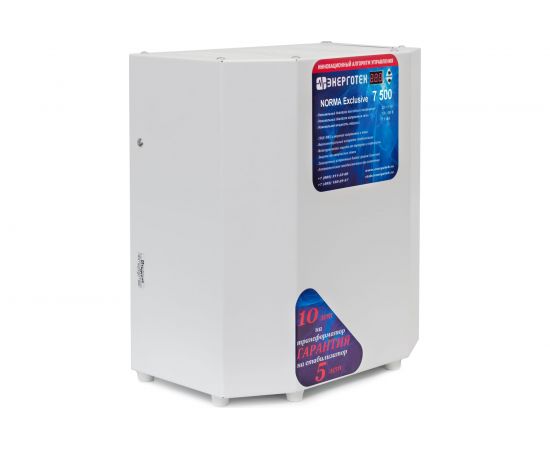 Стабилизатор напряжения (7500 ±11 В 120-275 В) Энерготех NORMA Exclusive 514417 – изображение 4