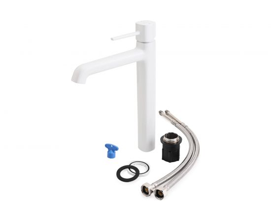 Смеситель для раковины Orange Karl M05-121w белый – изображение 5