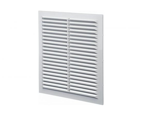 Решетка неразъемная наклонные жалюзи с москитной сеткой 130х130 мм Эвент Э1313Н 