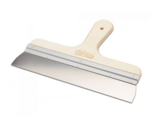 Фасадный шпатель DEKOR нержавеющая сталь, 250 мм деревянная ручка 146 
