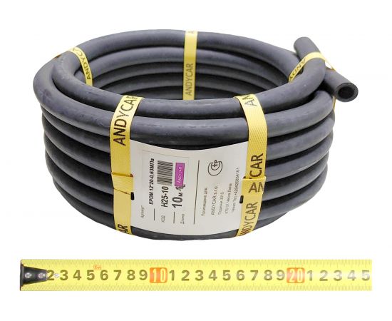 Шланг резиновый 3-х слойный для антифриза/ систем охлаждения (12х20 мм; 6.3 атм.; бухта 10 м) Andycar H25-10 