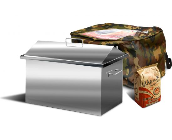 Коптильня из нержавеющей стали 2 мм AISI 430 Ольховый дым Фортуна КФ-7 