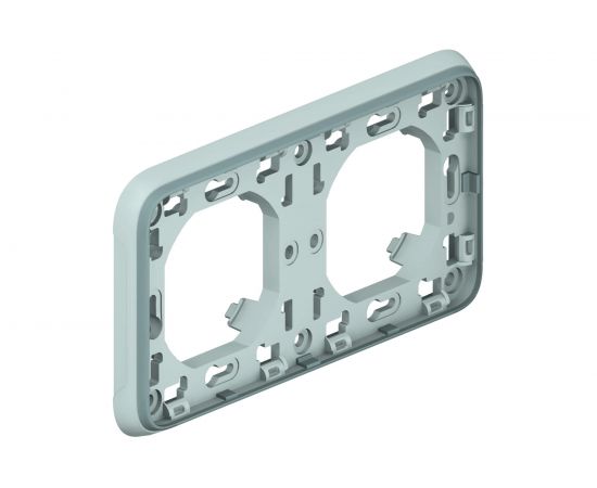 Рамка Legrand 2-м Plexo с суппортом, горизонтальная, серая Leg 069683 125010 