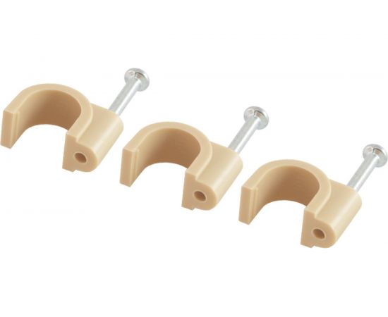 Круглая пластиковая скоба TDM 7 мм, сосна, 50 шт. SQ0514-0092 