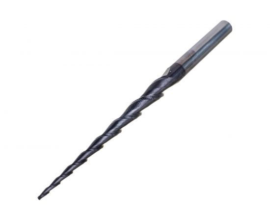 Фреза спиральная двухзаходная конусная сферическая (1.5х60х100 мм; угол 2A°-4.3; R 0.75 мм; хв-к 6) NL2QX6.60.1.5 DJTOL 7021 