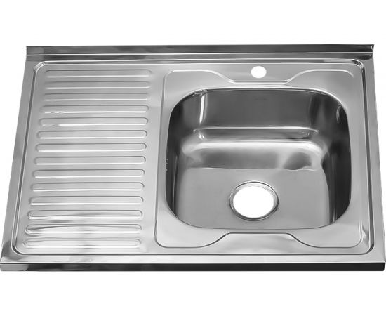 Мойка MELANA 8060 R 0,8/180 ДЕКОР накладная, прямоугольная с сифоном 096Dt R 10 