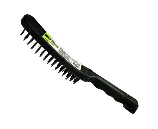 Металлическая щетка с пластиковой ручкой ON 4-х рядная 20-01-104 