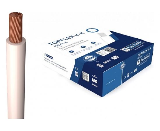 Монтажный гибкий провод Top Cable 1x2.5 белый TOPFLEX V-K H07V-K 131B002MR100 