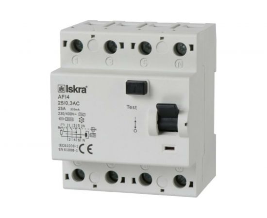 Устройство защитного отключения Iskra AFI4-25/0.3 УТ-00019662 