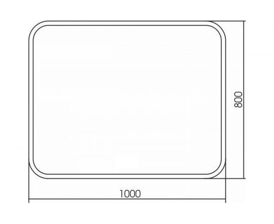 Зеркало MIXLINE ""Стив"" 1000х800 сенсорный выключатель, светодиодная подсветка 547319 – изображение 2