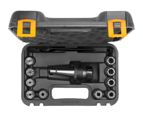 Патрон цанговый 40 с набором цанг ER25 10 шт, 3-16 мм Micron 108047 – изображение 2