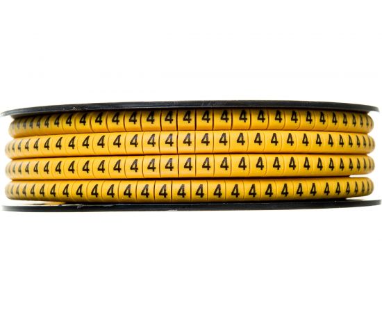 Маркировочное кольцо IEK 0-1.5мм, 4, МК, 1000шт/ролл UMK00-4 – изображение 2