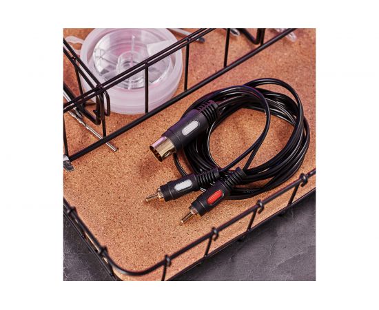 Кабель REXANT DIN 5 Pin - 2 RCA 1,5 м Gold 17-2512 – изображение 2