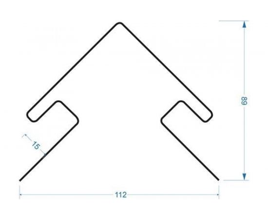 Внешний угол Docke PREMIUM (75 мм; шоколад) PSEU-1050 – изображение 2