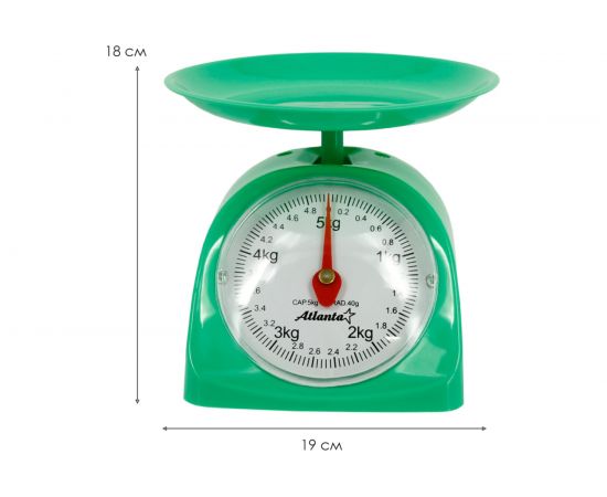 Кухонные механические весы с чашей Atlanta ATH-6182 green – изображение 3