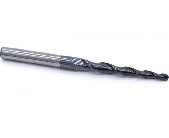 Фреза спиральная двухзаходная конусная сферическая (1.5х60х100 мм; угол 2A°-4.3; R 0.75 мм; хв-к 6) NL2QX6.60.1.5 DJTOL 7021 – изображение 3