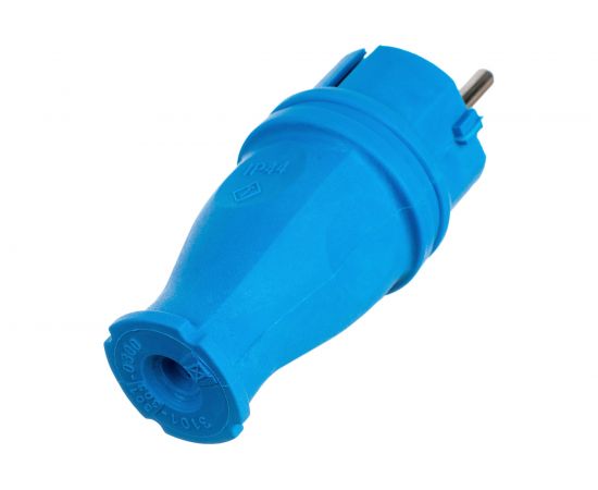 Силовая прямая вилка TP Electric каучук синий 16A, 240В, IP44 3101-301-0900 – изображение 3