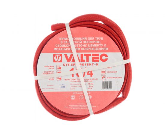 Теплоизоляция Супер Протект (18х4 мм; красный; 10 м) Valtec 82942 – изображение 4