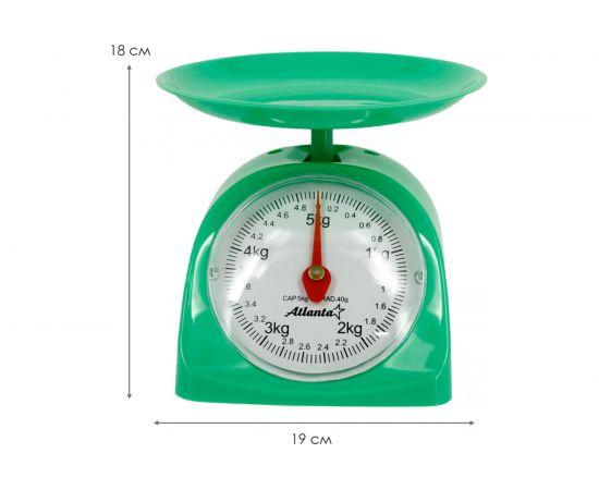 Кухонные механические весы с чашей Atlanta ATH-6182 green – изображение 4