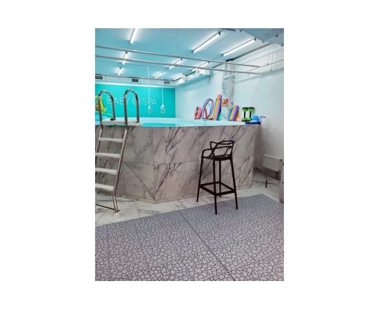 Покрытие для бассейнов, саун, бань ПластФактор SENSOR AQUA STONE (10х340х340 мм; Ral 1019; 12 шт) 4630027111623 – изображение 4