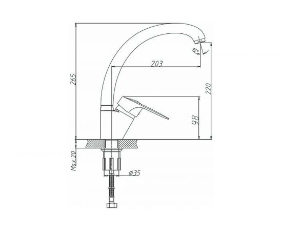 Смеситель для кухни VIGRO VG901 терракотовый – изображение 5