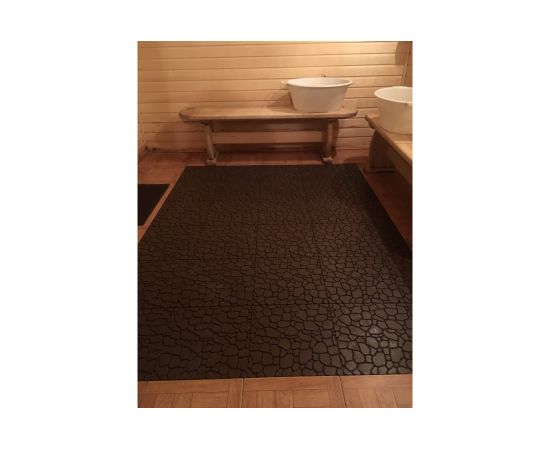 Покрытие для бассейнов, саун, бань ПластФактор SENSOR AQUA STONE (10х340х340 мм; Ral 1019; 12 шт) 4630027111623 – изображение 5