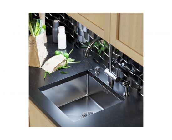 Мойка для подстольного монтажа MIXLINE PRO 45x42х20 см, толщина 3 мм, выпуск 3 1/2, с сифоном, сатин 548564 – изображение 5