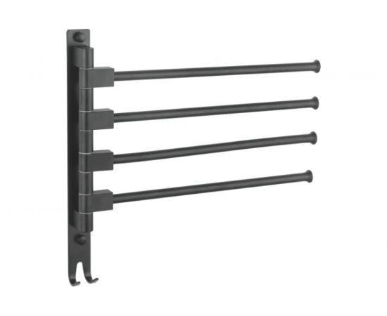 Полотенцедержатель LEDEME поворотный, четверной, с 2 крючками L5514 898013 