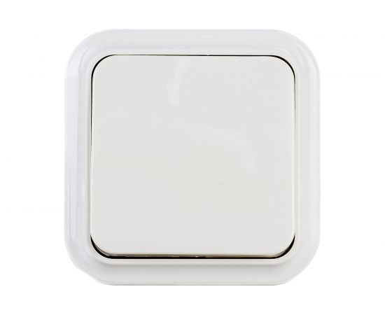 Выключатель Bylectrica 1-клавишная, открытая установка, 6А IP54, серия ПРАЛЕСКА АКВА, А16-222 бежевый 