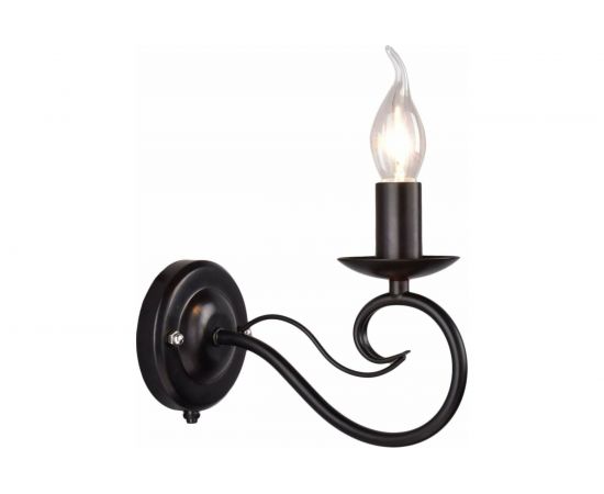 Бра РОССВЕТ 1х60ВтхE14 РС20944 BK/1W 