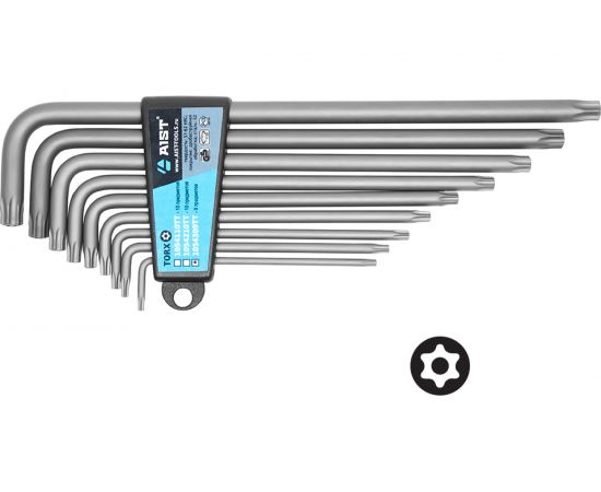 Набор Г-образных ключей TORX с отверстием под штифт 9 предметов AIST 1054309TT 00-00017262 
