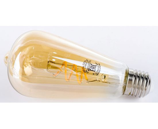 Светодиодная лампа TDM «Винтаж» золотистая, ST64, со спиралью, 4 Вт, 230 В, 2700 К, E27, конус SQ0340-0344 