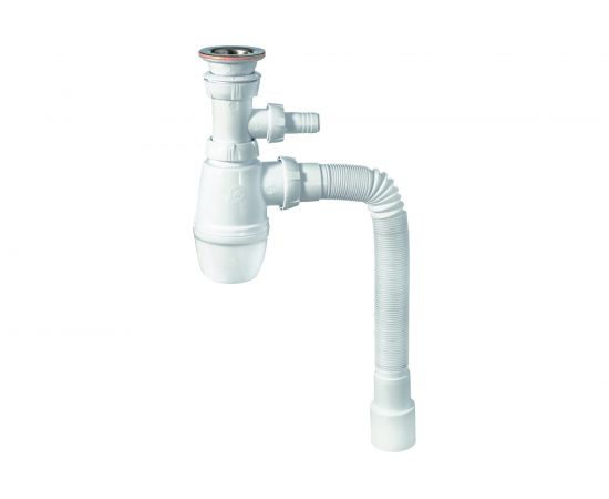 Сифон для раковины Wirquin Минор с выпуском, отводом для стиральной машины 30987141 