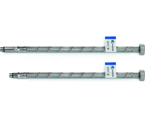 Подводка для смесителей AQUALINK стальная гайка, 60 см пара 4833 