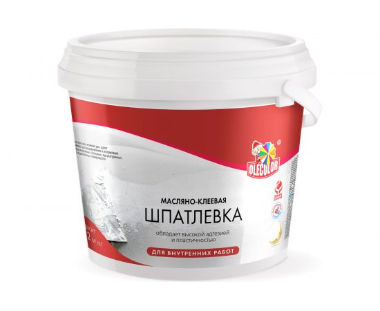 Масляно-клеевая шпатлевка OLECOLOR для внутренних работ, 1.8 кг 4300000141 