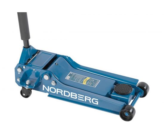 Подкатной домкрат NORDBERG грузоподъемность 3,5 т, подхват 98 мм, выс.подъема 535 мм N3204 ЦБ-0009087 – изображение 2