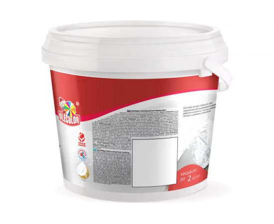 Масляно-клеевая шпатлевка OLECOLOR для внутренних работ, 1.8 кг 4300000141 – изображение 2
