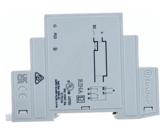 Модульное реле времени Finder импульс при включении, Di, 1 CO конт. 16а, = 24-240, 802102400000 – изображение 2