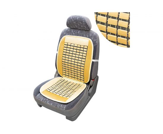 Накидка сиденья массажная SKYWAY Massage-01 бамбук/полиэстер бежевый S01302036 – изображение 2