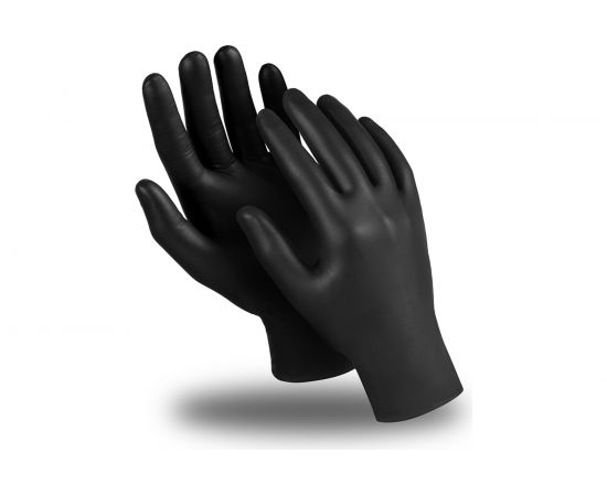 Перчатки Manipula Specialist ЭКСПЕРТ DG-023 нитрил, толщина 0.10 мм, черный Пер 724/7 – изображение 2
