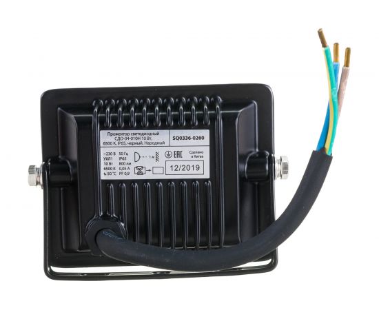 Светодиодный прожектор TDM СДО-04-010Н 10 Вт, 6500 К, IP65, черный, Народный SQ0336-0260 – изображение 2