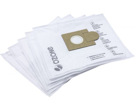 Мешки-пылесборники синтетические 12 шт + 2 микрофильтра для пылесоса Ozone XXL-52 – изображение 2