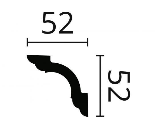 Карниз потолочный WALLSTYL (2000х52х52 мм) NMC WT5 – изображение 2