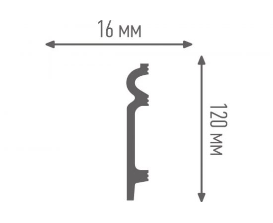 Плинтус ПЛИНТЭКС F 120/16 дюрополимер 14607173945379 – изображение 2