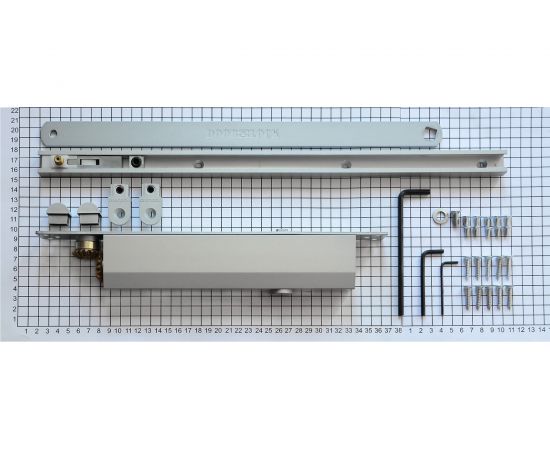 Doorlock Доводчик врезной DL700ITS/M EN2-4 серебристый с регулируемым усилием закрывания, с фиксацией в открытом положении 75565 – изображение 3