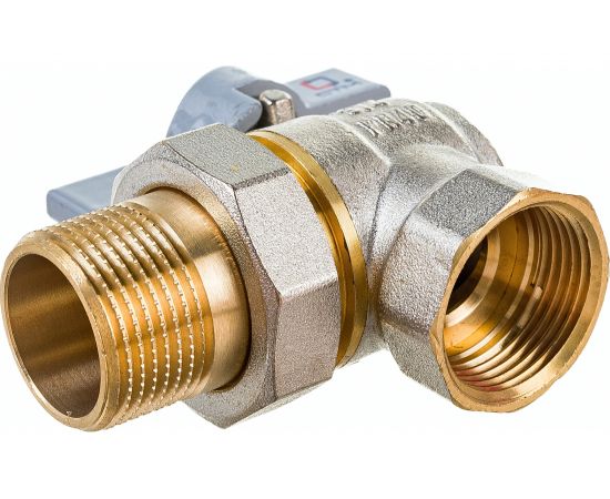 Шаровой угловой кран для воды СТМ СТАНДАРТ 3/4"", с накидной гайкой, бабочка CWALM034 – изображение 4