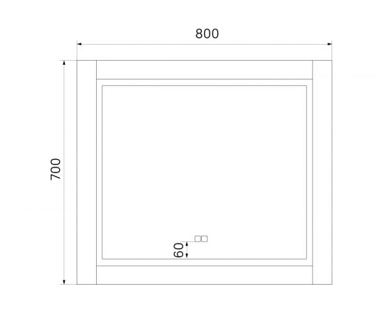 Зеркало с подсветкой IDDIS Oxford 80 см ЗЛП110 – изображение 4
