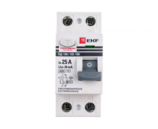 Выключатель дифференциального тока УЗО EKF 2п 25А 30мА АС PROxima elcb-2-25-30-em-pro 2911364 – изображение 8