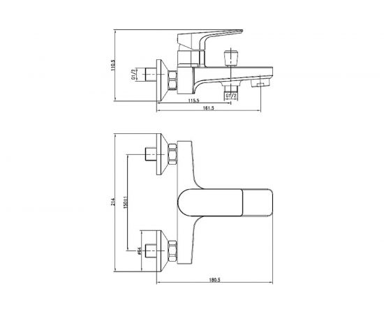 Смеситель для ванны Cersanit NATURE 63064 – изображение 8